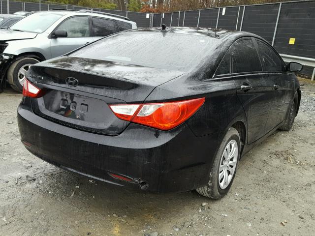 5NPEB4AC6BH037141 - 2011 HYUNDAI SONATA GLS BLACK photo 4