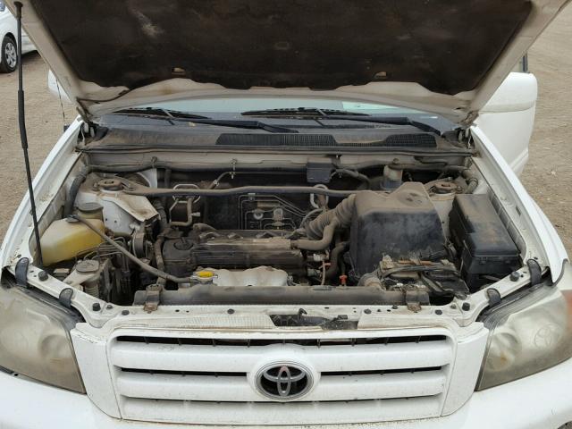 JTEGD21A340099470 - 2004 TOYOTA HIGHLANDER WHITE photo 7