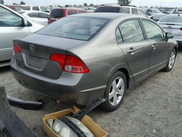 1HGFA16807L135323 - 2007 HONDA CIVIC EX GRAY photo 4