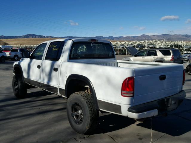 1B7GG2AN1YS661780 - 2000 DODGE DAKOTA QUA WHITE photo 3