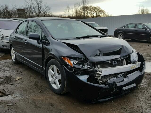 1HGFA16828L002273 - 2008 HONDA CIVIC EX შავი ფოტო 1