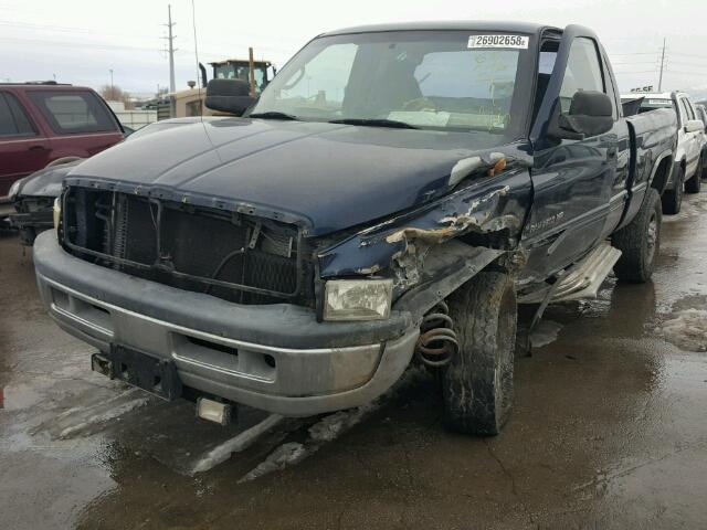 1B7KF23W91J250738 - 2001 DODGE RAM 2500 BLUE photo 2