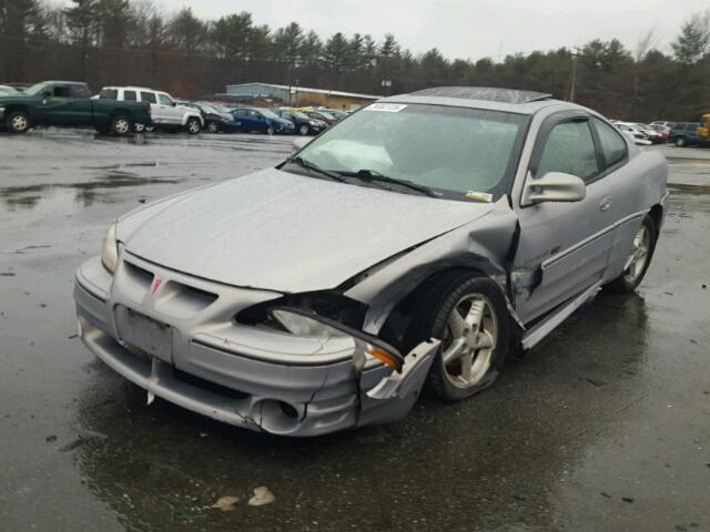 1G2NW12EXYM795294 - 2000 PONTIAC GRAND AM G SILVER photo 2