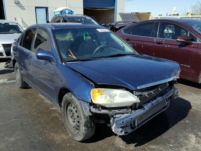 2HGES26793H547396 - 2003 HONDA CIVIC EX BLUE photo 1