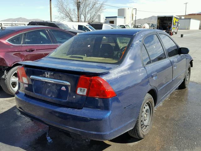 2HGES26793H547396 - 2003 HONDA CIVIC EX BLUE photo 4