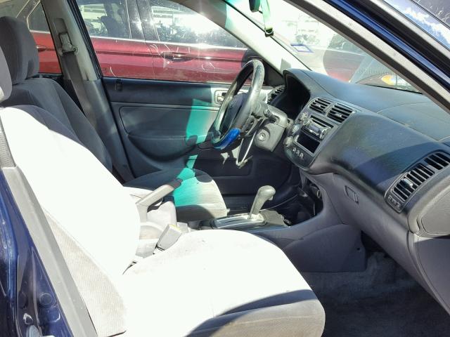 2HGES26793H547396 - 2003 HONDA CIVIC EX BLUE photo 5