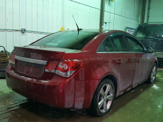 1G1PG5SC1C7183430 - 2012 CHEVROLET CRUZE LT MAROON photo 4