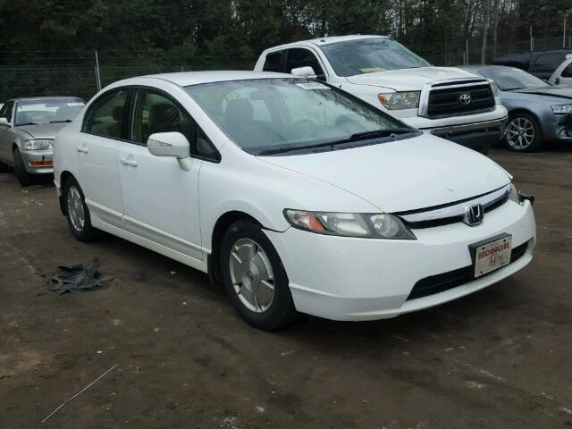 JHMFA36296S023614 - 2006 HONDA CIVIC HYBR WHITE photo 1