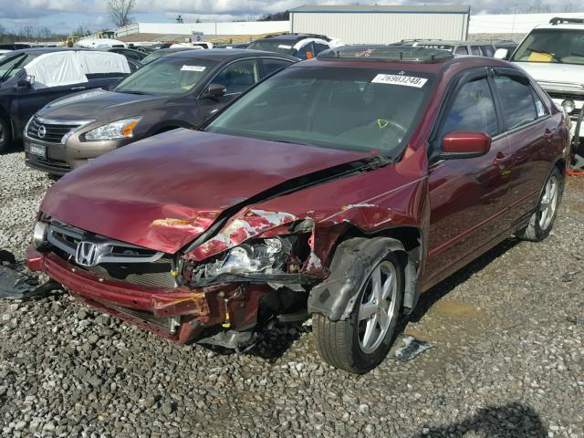 1HGCM56705A134755 - 2005 HONDA ACCORD EX RED photo 2