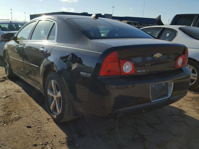 1G1ZC5E0XCF167934 - 2012 CHEVROLET MALIBU 1LT BLACK photo 3