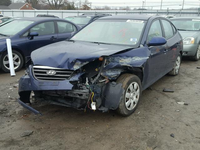 KMHDU46D58U572835 - 2008 HYUNDAI ELANTRA GL BLUE photo 2