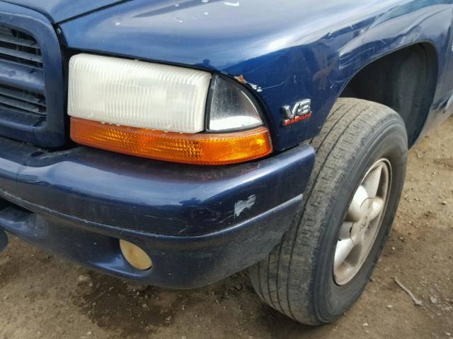 1B4HS28Z7YF123859 - 2000 DODGE DURANGO BLUE photo 9