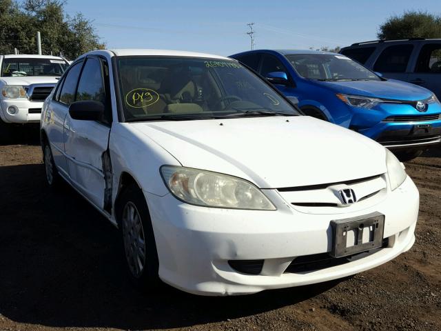 2HGES165X4H524025 - 2004 HONDA CIVIC LX WHITE photo 1