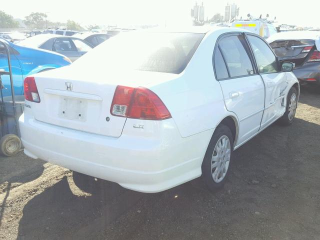 2HGES165X4H524025 - 2004 HONDA CIVIC LX WHITE photo 4