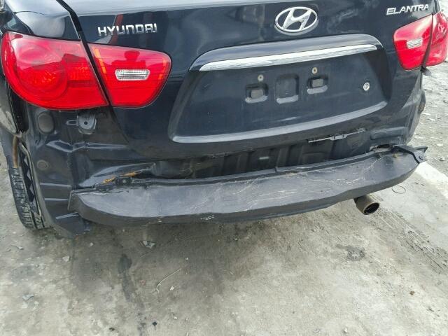 KMHDU46D97U107845 - 2007 HYUNDAI ELANTRA GL BLACK photo 9