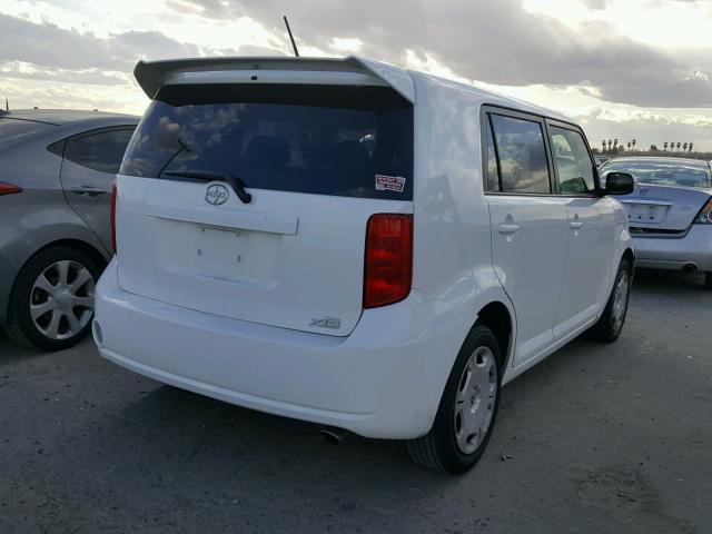 JTLKE50E191091195 - 2009 TOYOTA SCION XB WHITE photo 4