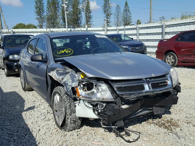 1C3CDZAB9EN168708 - 2014 DODGE AVENGER SE SILVER photo 1