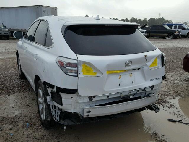 2T2ZK1BA7BC047513 - 2011 LEXUS RX 350 WHITE photo 3