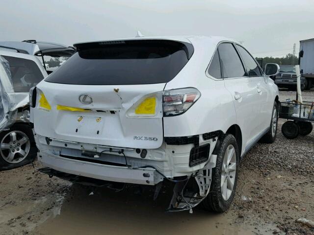 2T2ZK1BA7BC047513 - 2011 LEXUS RX 350 WHITE photo 4