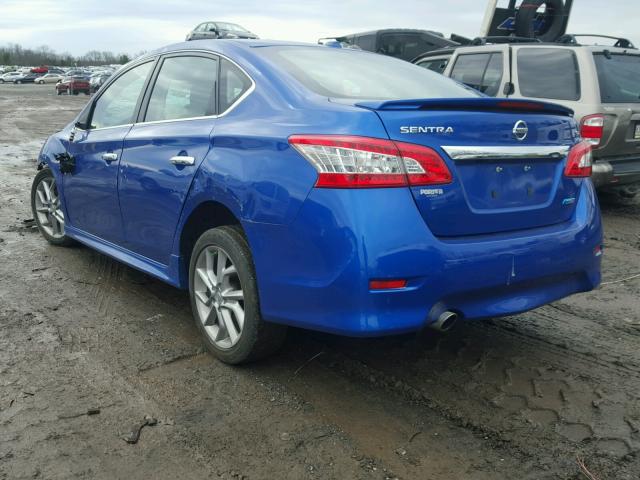 3N1AB7AP4EY271694 - 2014 NISSAN SENTRA S BLUE photo 3