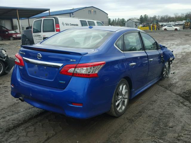 3N1AB7AP4EY271694 - 2014 NISSAN SENTRA S BLUE photo 4