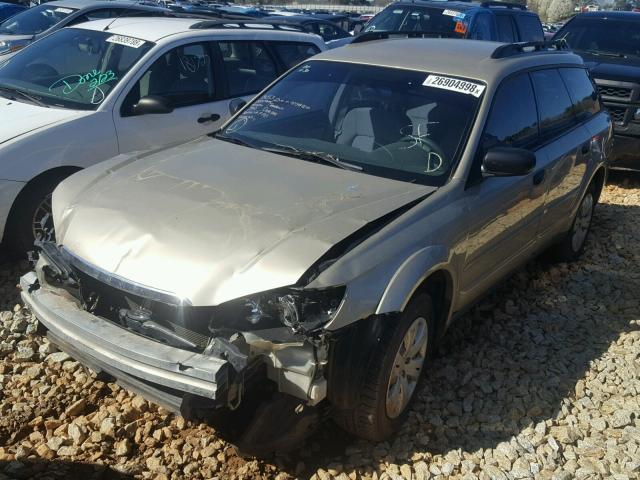 4S4BP60C687348515 - 2008 SUBARU OUTBACK GOLD photo 2