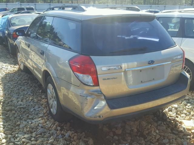 4S4BP60C687348515 - 2008 SUBARU OUTBACK GOLD photo 3