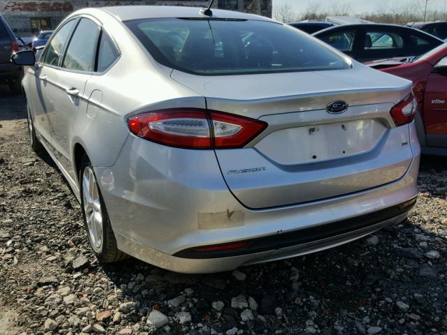 1FA6P0H73E5399834 - 2014 FORD FUSION SE SILVER photo 3