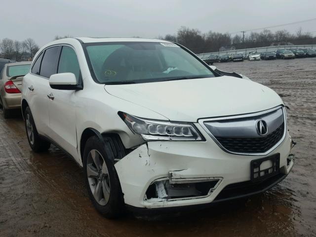 5FRYD4H25FB011721 - 2015 ACURA MDX WHITE photo 1