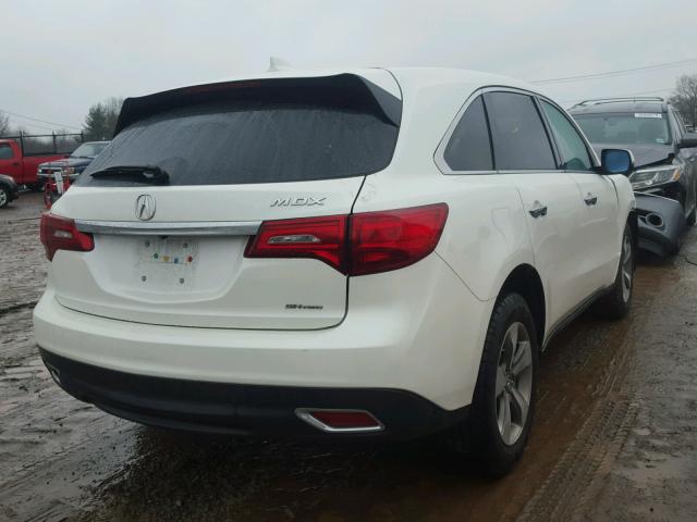 5FRYD4H25FB011721 - 2015 ACURA MDX WHITE photo 4