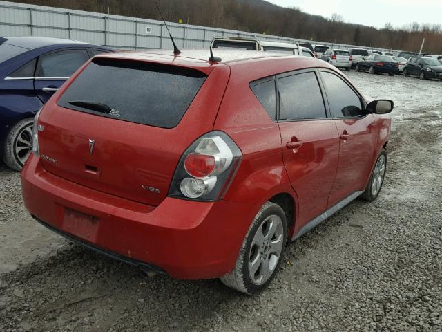 5Y2SP67059Z452242 - 2009 PONTIAC VIBE RED photo 4