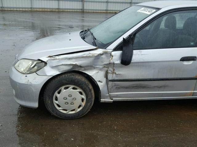 2HGES16324H638115 - 2004 HONDA CIVIC DX V SILVER photo 9