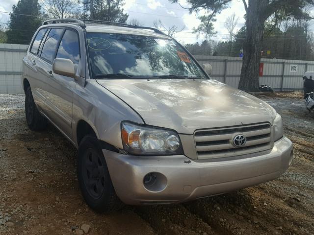 JTEGD21A940087887 - 2004 TOYOTA HIGHLANDER GOLD photo 1