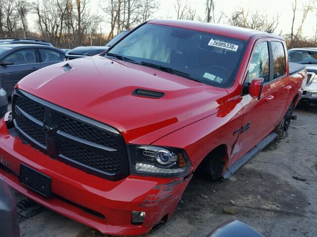 1C6RR7MT3HS850593 - 2017 RAM 1500 SPORT RED photo 2