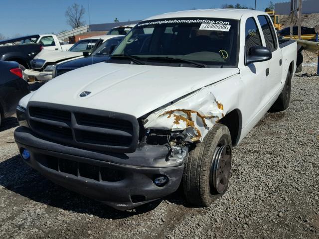 1B7HL48X32S578040 - 2002 DODGE DAKOTA QUA WHITE photo 2