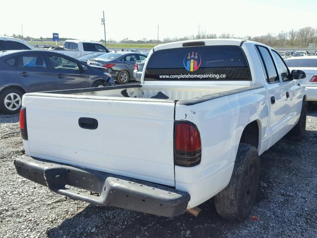 1B7HL48X32S578040 - 2002 DODGE DAKOTA QUA WHITE photo 4