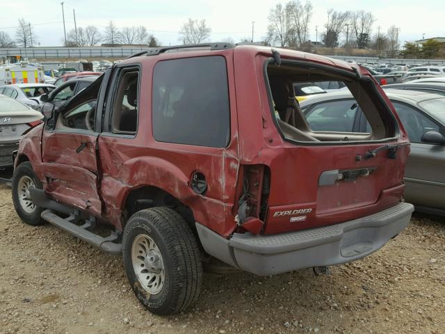 1FMYU60E11UC18797 - 2001 FORD EXPLORER S RED photo 3