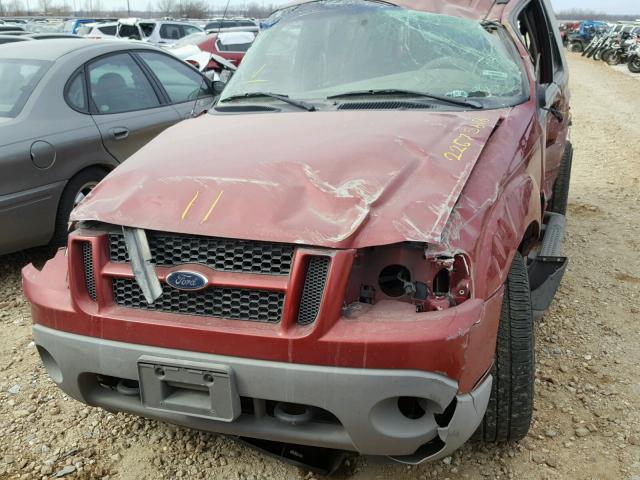1FMYU60E11UC18797 - 2001 FORD EXPLORER S RED photo 7