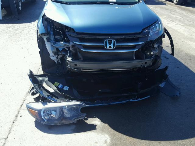 5J6RM4H73EL025365 - 2014 HONDA CR-V EXL BLUE photo 9