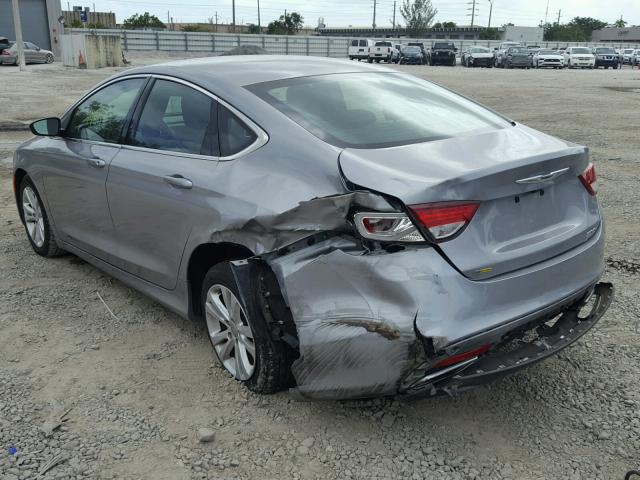 1C3CCCAG6GN148530 - 2016 CHRYSLER 200 LIMITE GRAY photo 3