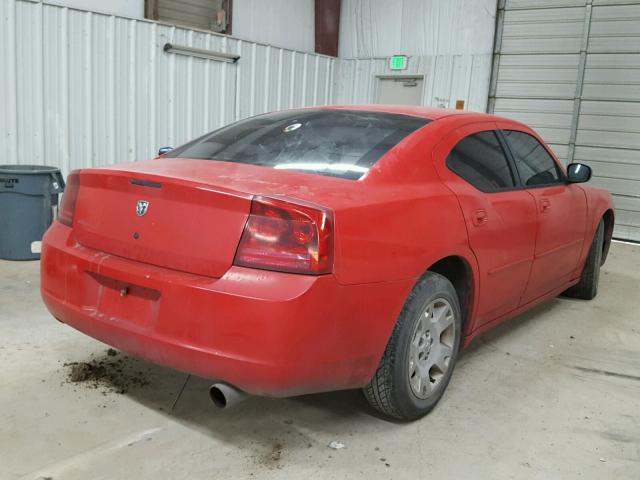 2B3KA43R56H466617 - 2006 DODGE CHARGER SE RED photo 4