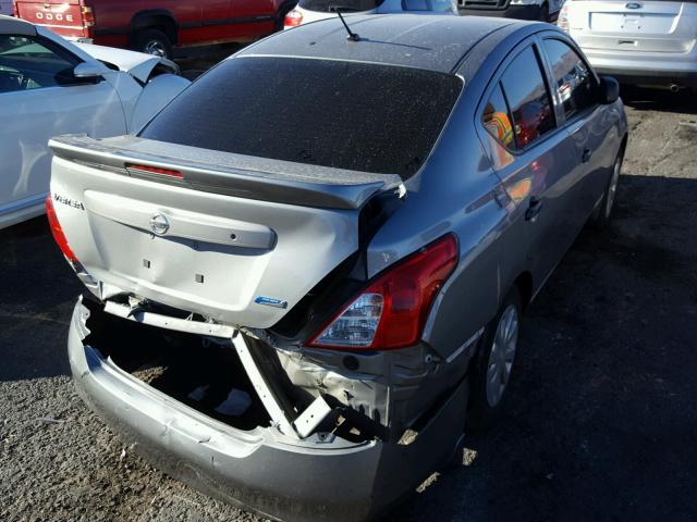 3N1CN7AP3EL828446 - 2014 NISSAN VERSA S GRAY photo 4