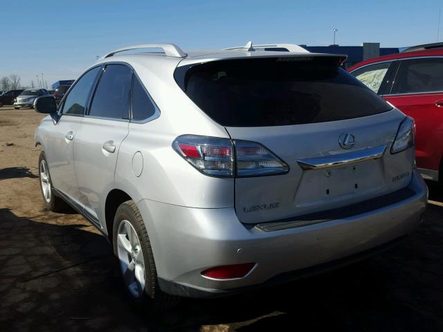 2T2BK1BA1AC019075 - 2010 LEXUS RX 350 SILVER photo 3