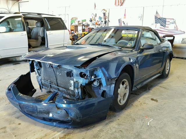 1FAFP4446XF229922 - 1999 FORD MUSTANG BLUE photo 2