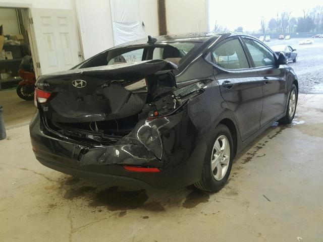 KMHDH4AE4EU097582 - 2014 HYUNDAI ELANTRA SE BLACK photo 4