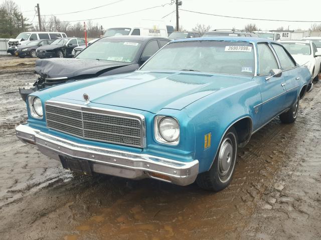 1D29H4B549081 - 1974 CHEVROLET IMPALA BLUE photo 2