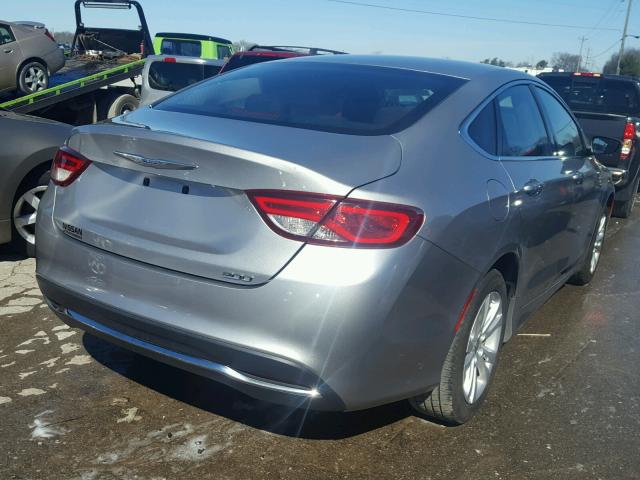 1C3CCCAB5FN537100 - 2015 CHRYSLER 200 LIMITE SILVER photo 4