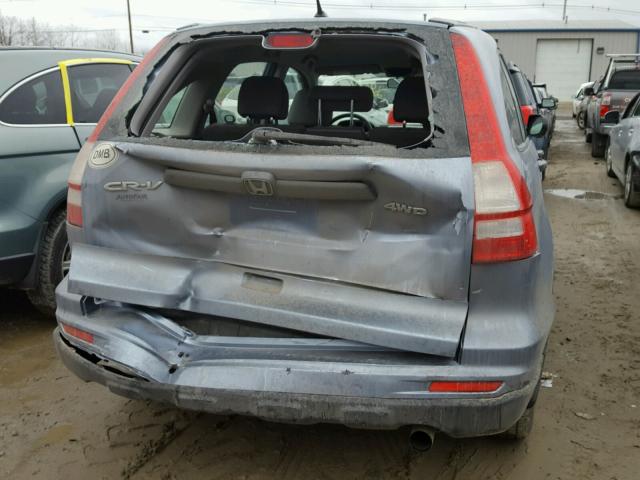 JHLRE4H3XBC006679 - 2011 HONDA CR-V LX BLUE photo 9