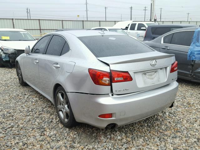 JTHBK262772051628 - 2007 LEXUS IS 250 SILVER photo 3