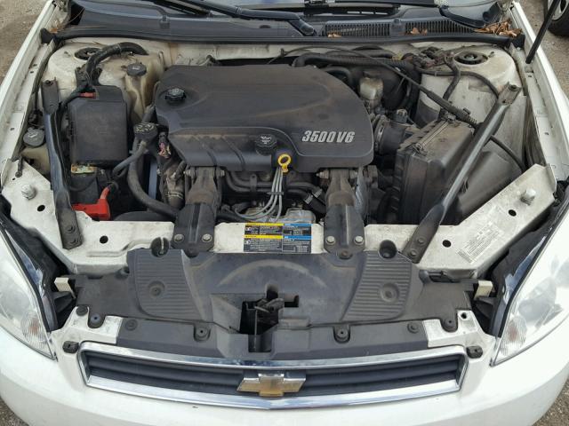 2G1WT55K589125000 - 2008 CHEVROLET IMPALA LT WHITE photo 7